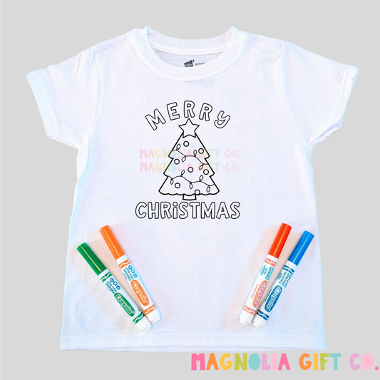 Merry Christmas Coloring Tee