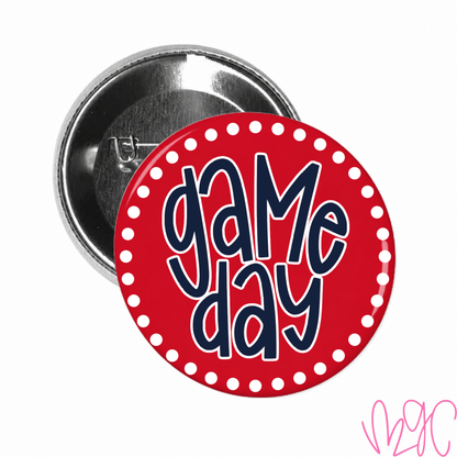 Dotted Game Day-Navy+Red