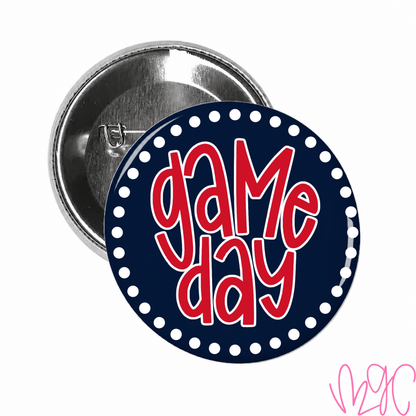 Dotted Game Day-Navy+Red
