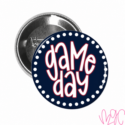 Dotted Game Day-Navy+Crimson