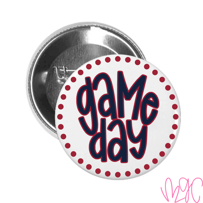 Dotted Game Day-Navy+Crimson