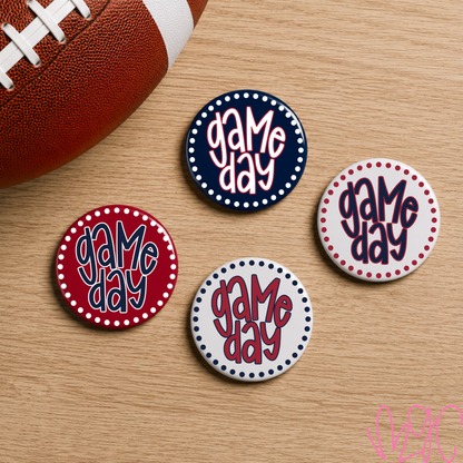 Dotted Game Day-Navy+Crimson
