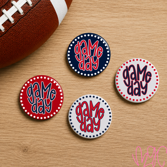 Dotted Game Day-Navy+Red