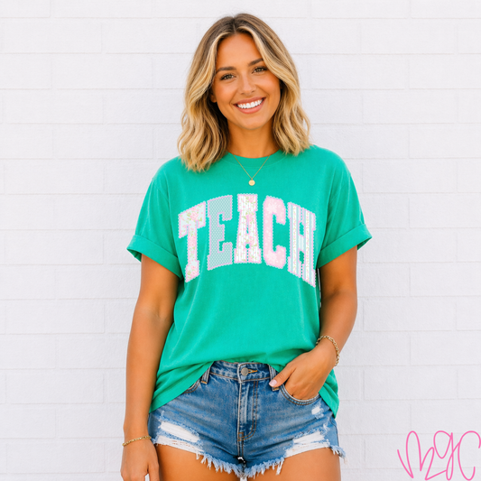 Floral Teach Tee