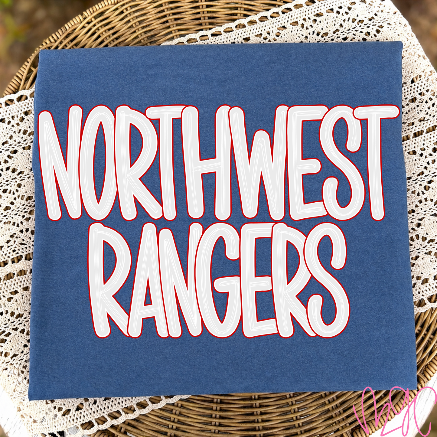 Outline Bubble-Northwest Rangers (Red) Tee