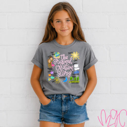 Original Creation Story-Pink Tee