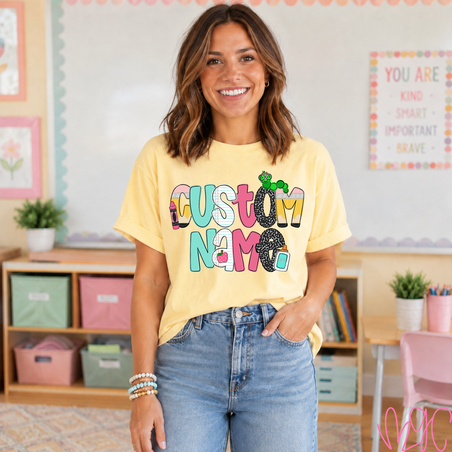Pastel Custom Name Tee