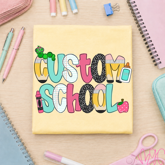 Pastel Custom School Tee