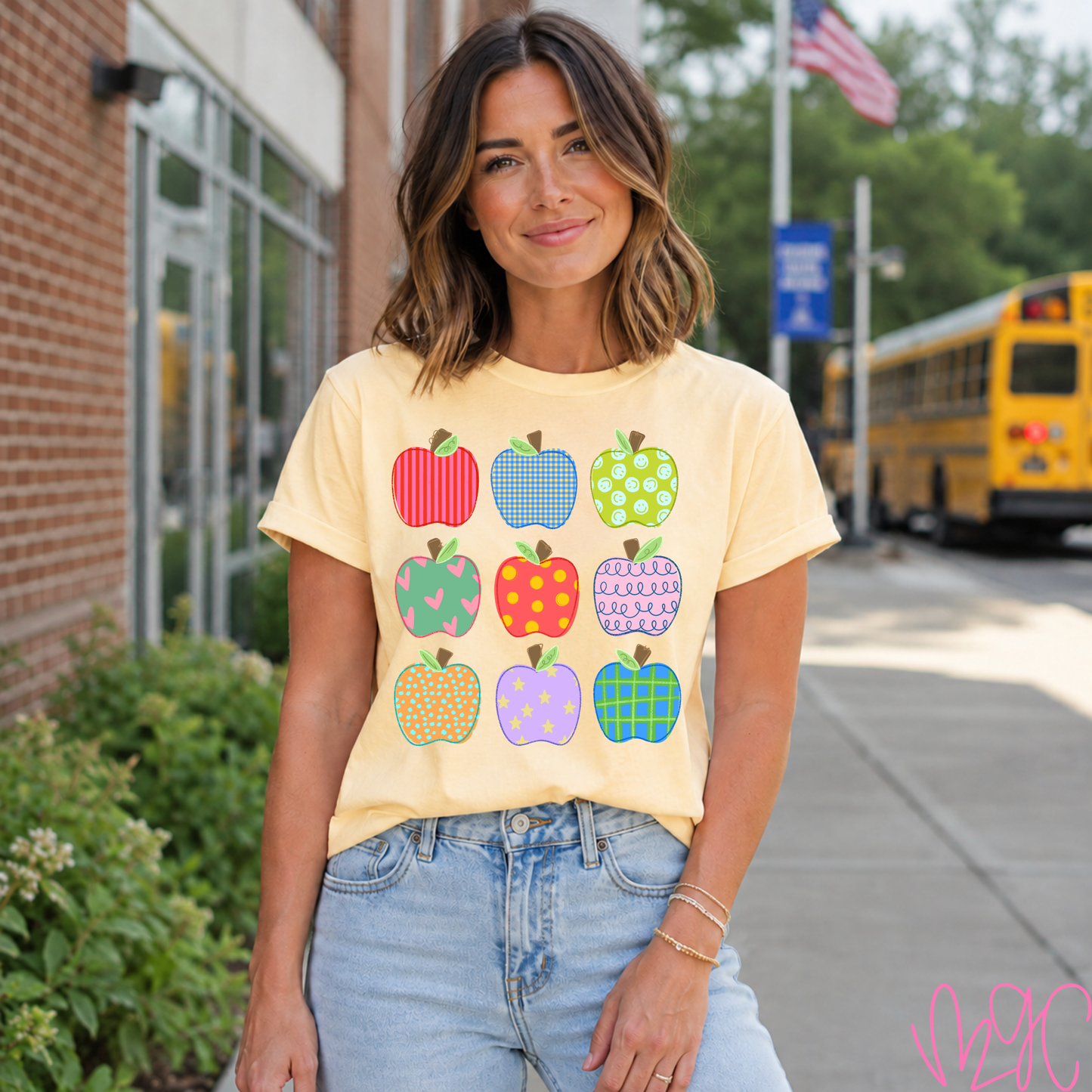 Patterned Apples Tee