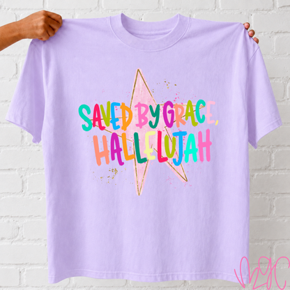 Saved By Grace Hallelujah Tee