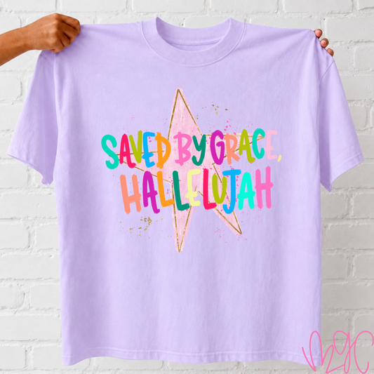 Saved By Grace Hallelujah Tee