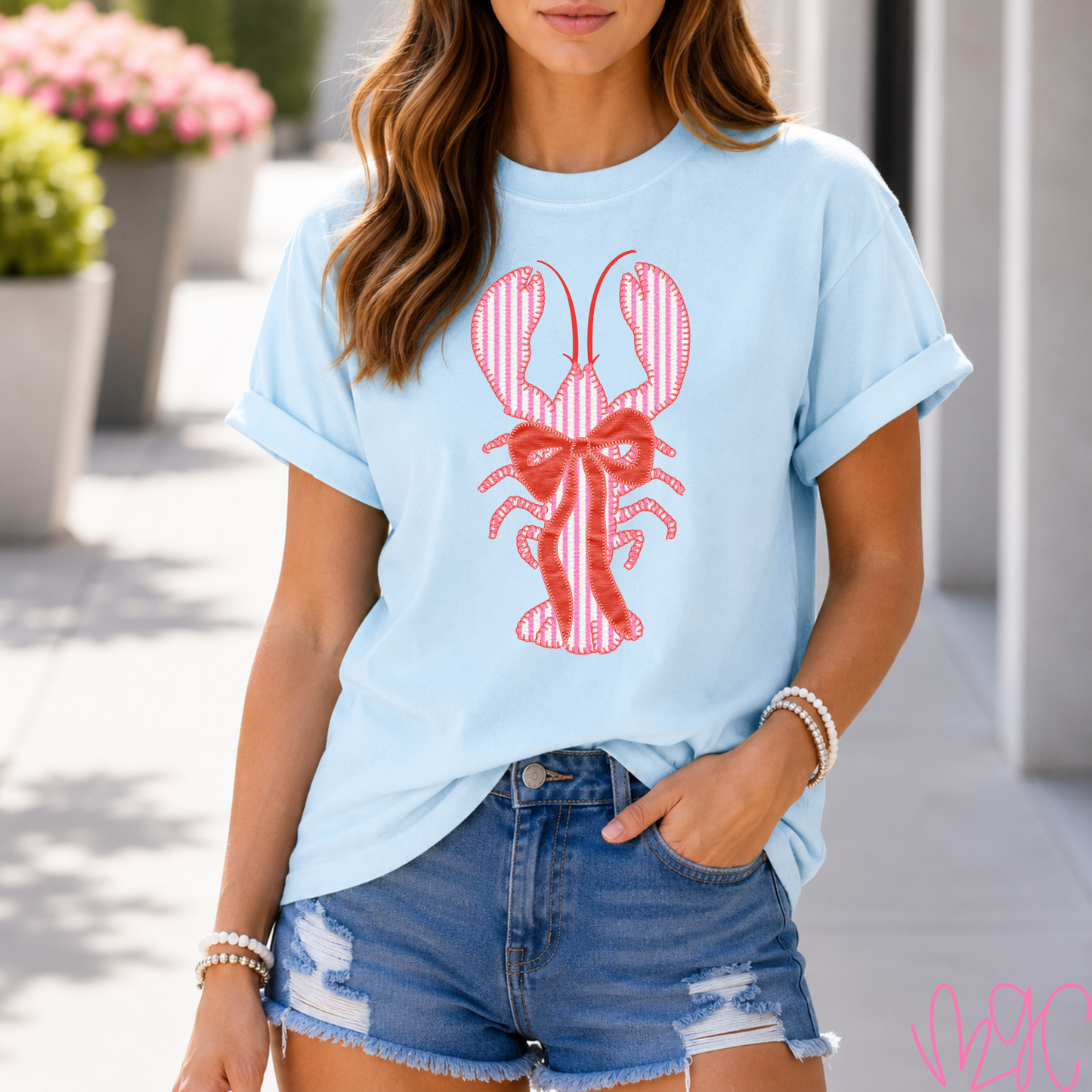 Seersucker Lobster Tee