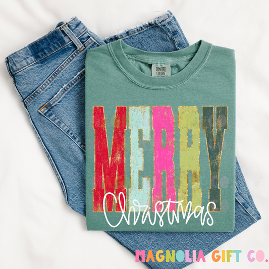 Varsity Merry Christmas Tee