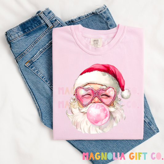 Bubble Gum Santa Tee