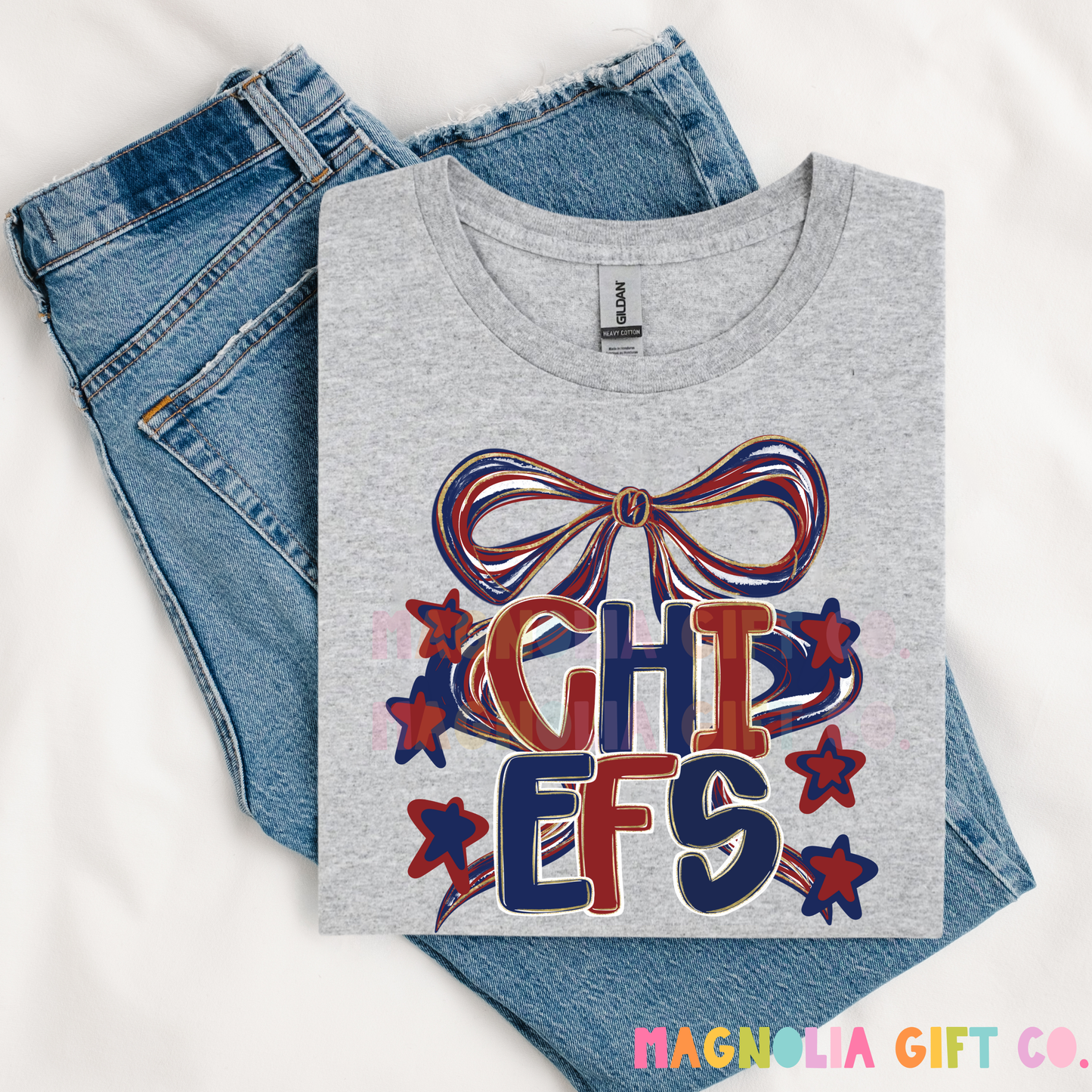 Preppy Bow Chiefs Tee