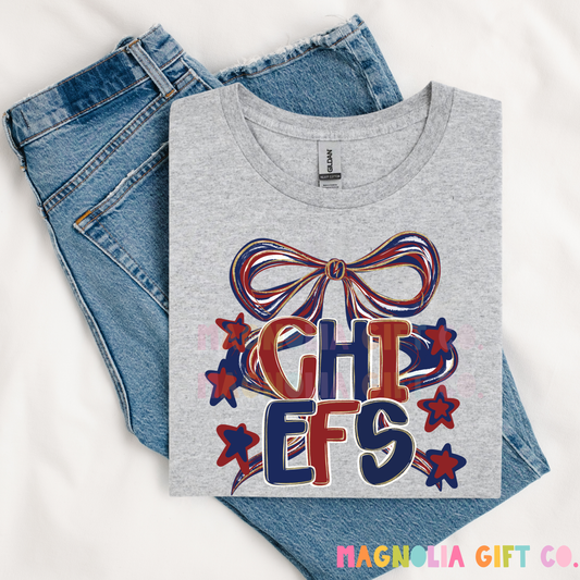 Preppy Bow Chiefs Tee