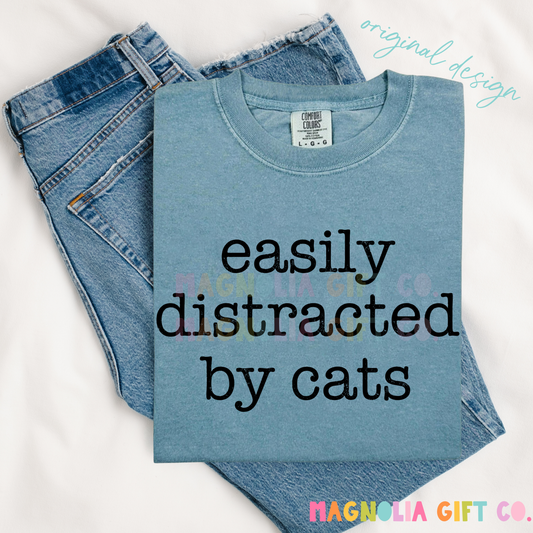 Easily Distracted By Cats Tee
