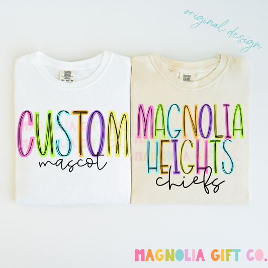 Neon School + Mascot Tee