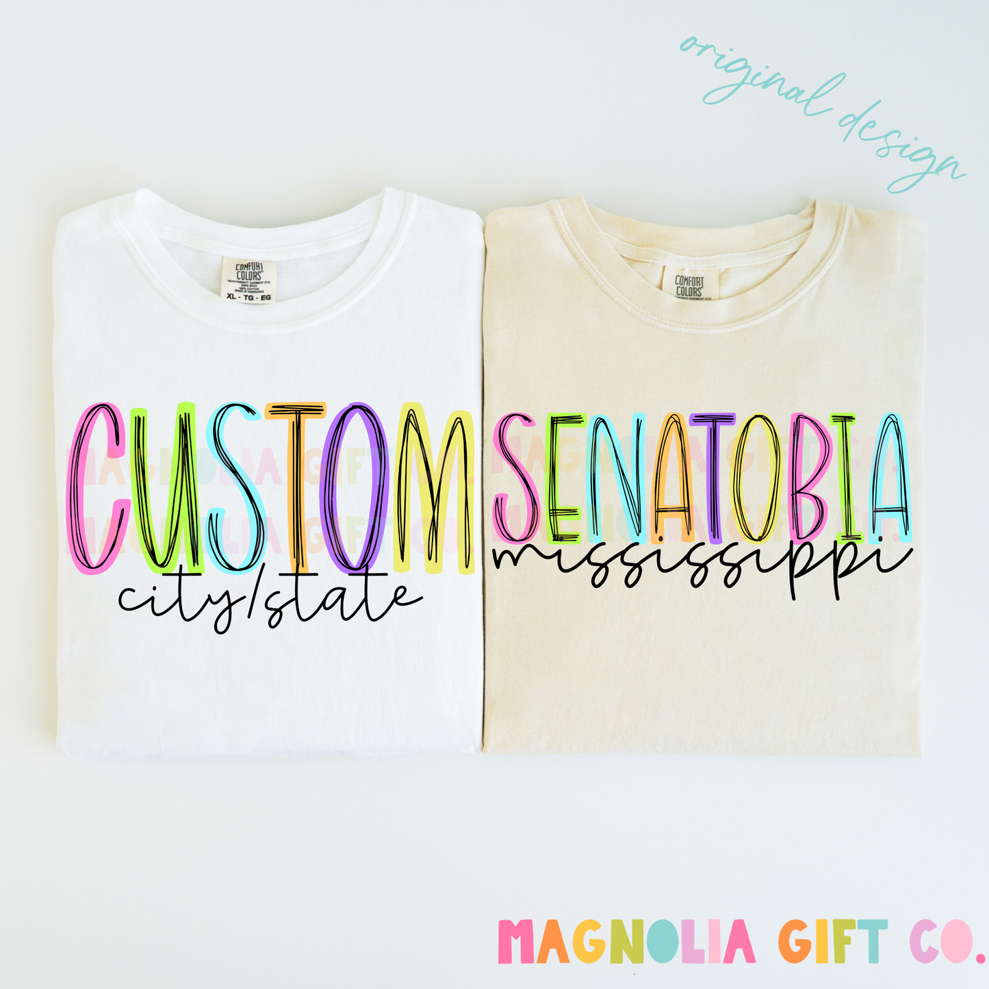 Neon City + State Tee