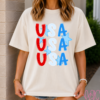 Stacked USA Tee