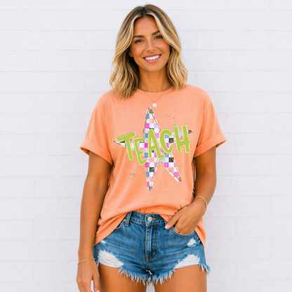 Checkered Star Teach Tee