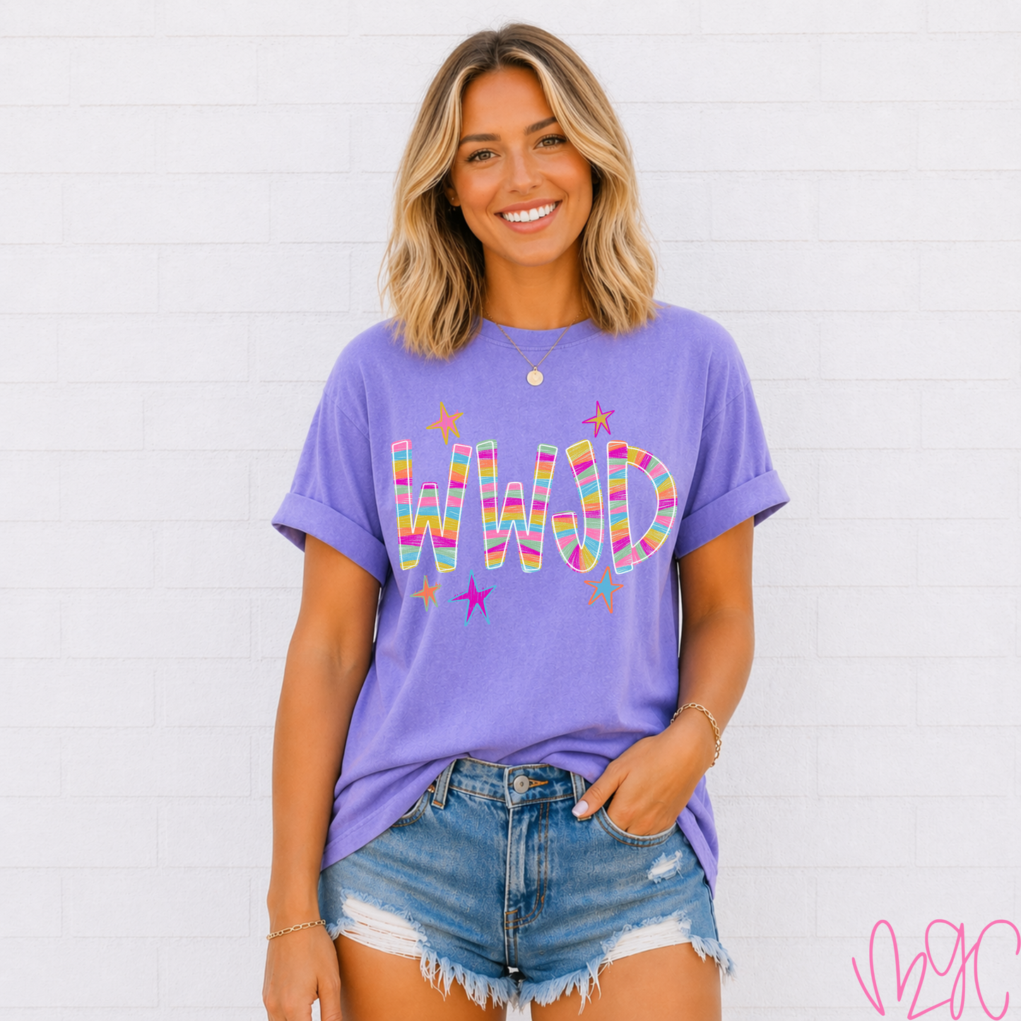 Striped WWJD Tee
