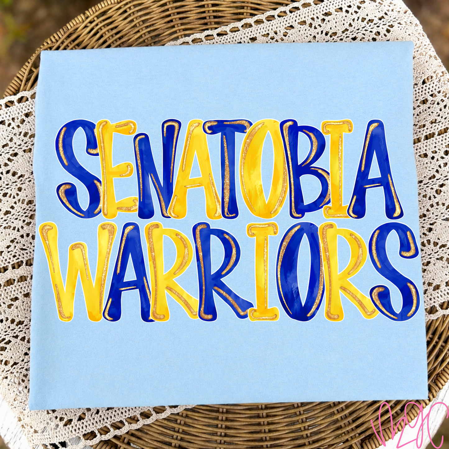 Glitter Pop Senatobia Warriors Tee