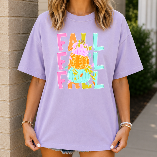Pastel Stacked Fall Tee