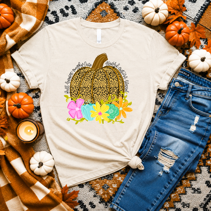 Floral Pumpkin Doodles Tee