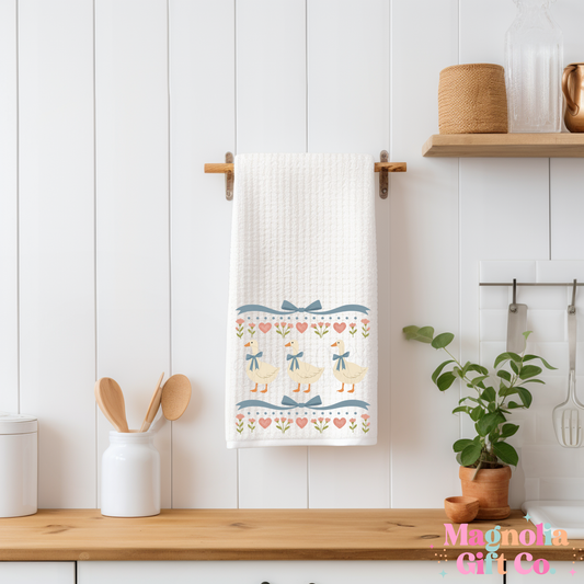 Vintage Geese Tea Towel