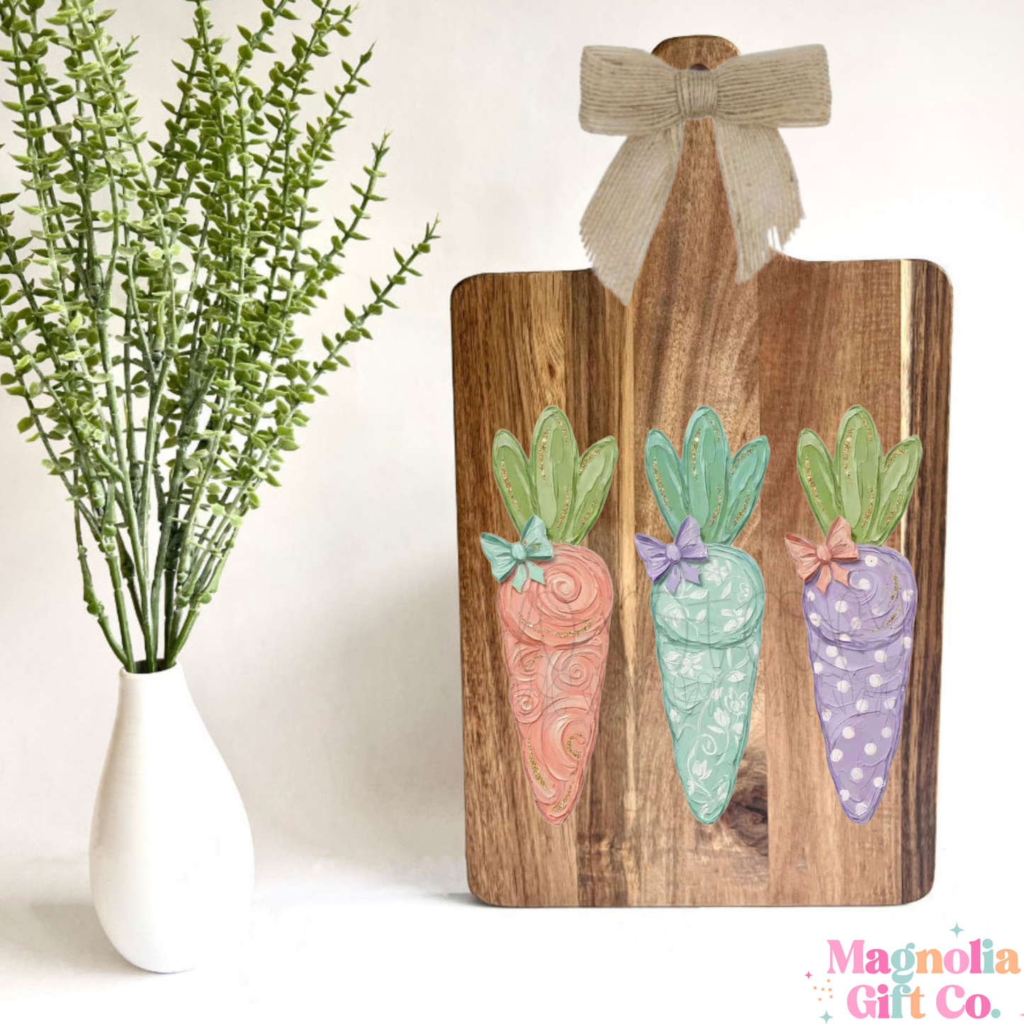 Painted Carrots Cutting Board