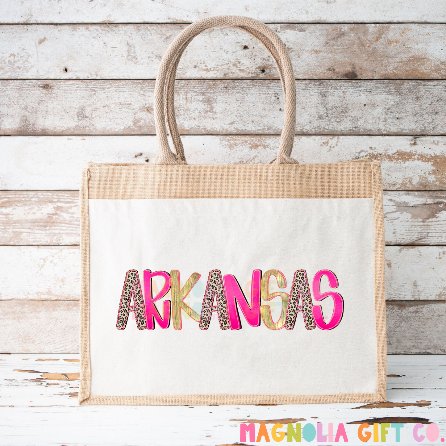 Leopard State Tote Bag