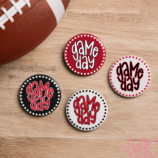 Dotted Game Day-Red+Black