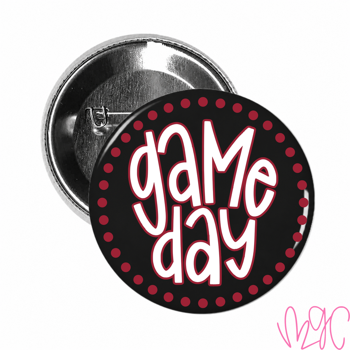 Dotted Game Day-Cardinal+Black
