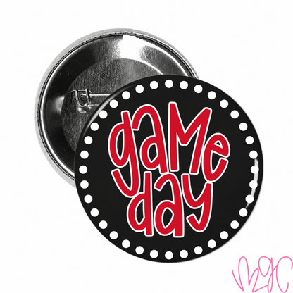 Dotted Game Day-Red+Black