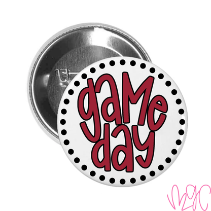 Dotted Game Day-Cardinal+Black