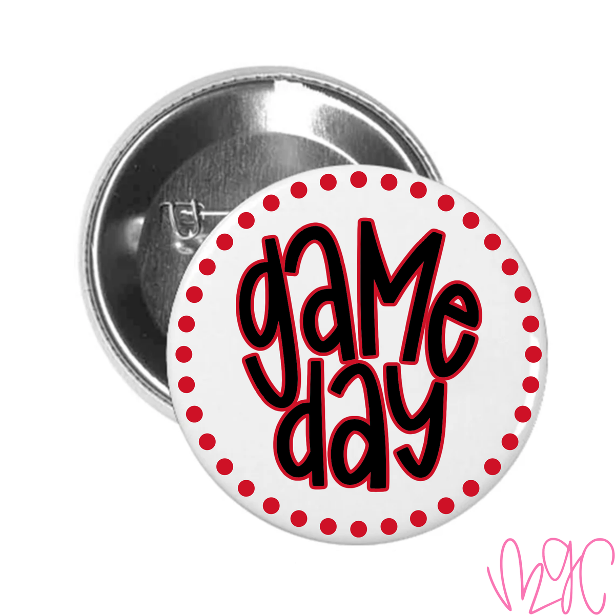 Dotted Game Day-Red+Black