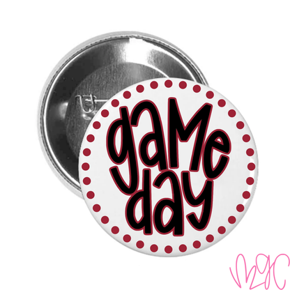 Dotted Game Day-Cardinal+Black