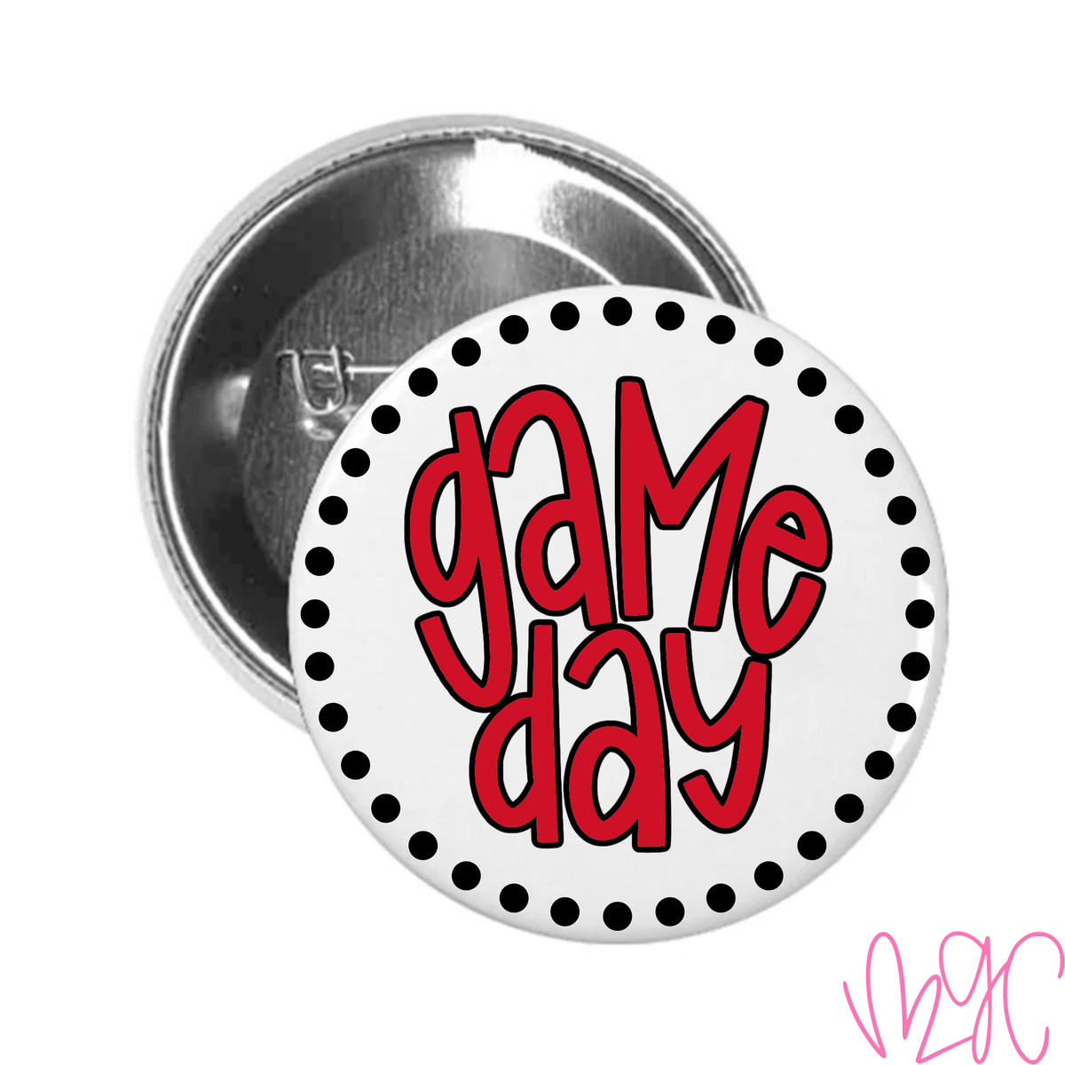 Dotted Game Day-Red+Black