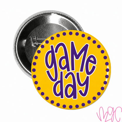 Dotted Game Day-Purple+Gold