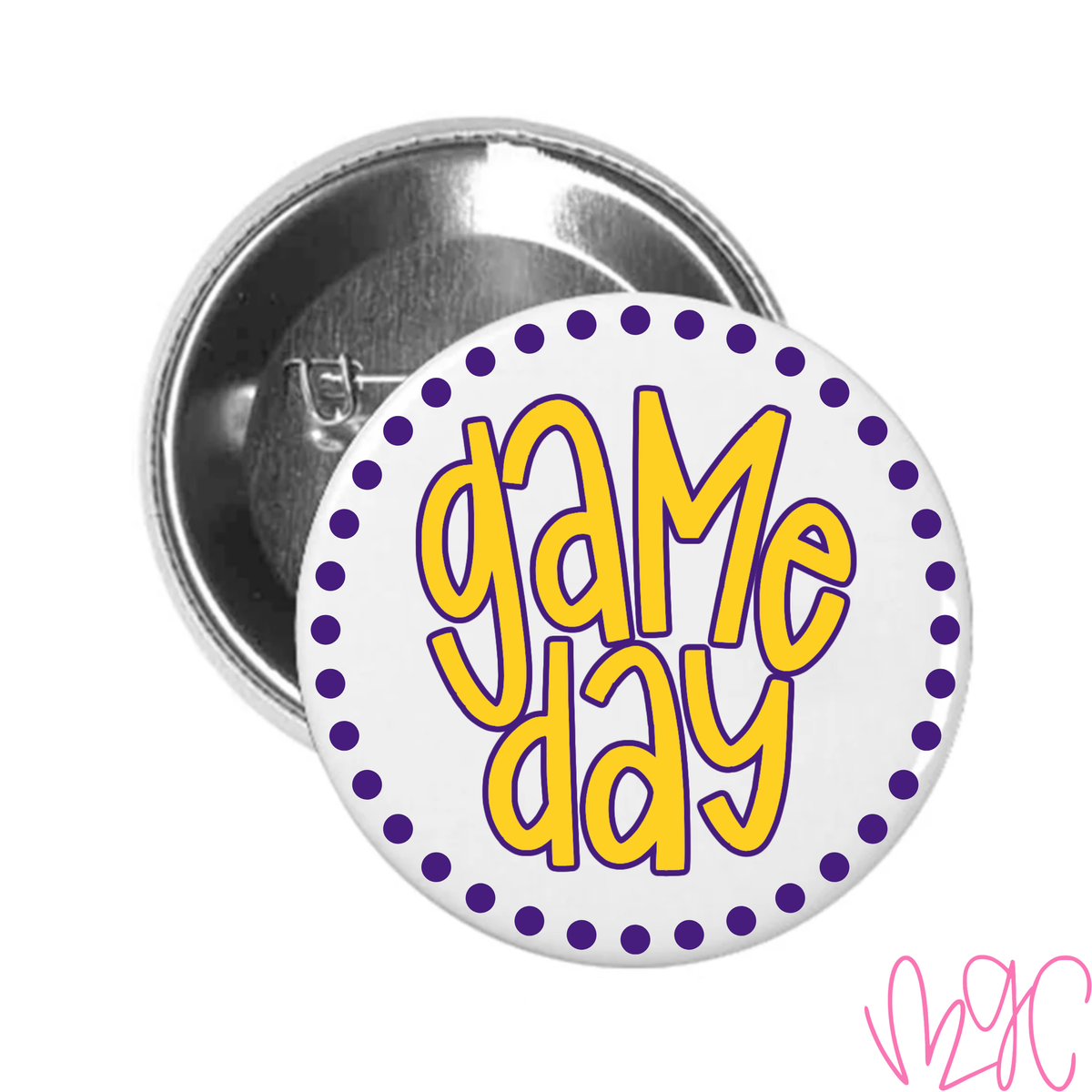 Dotted Game Day-Purple+Gold
