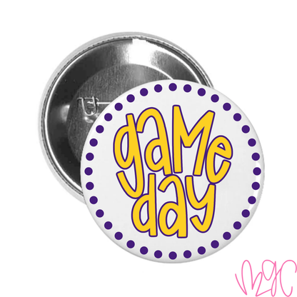 Dotted Game Day-Purple+Gold