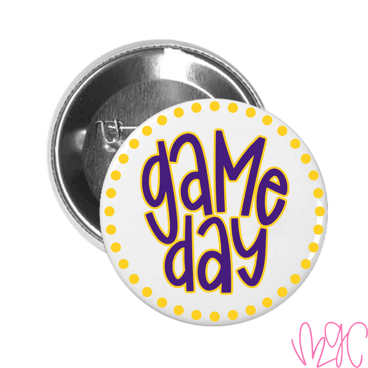 Dotted Game Day-Purple+Gold