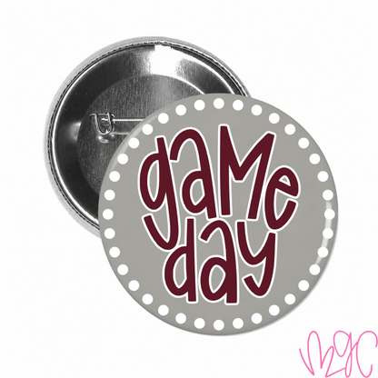 Dotted Game Day-Maroon+Grey