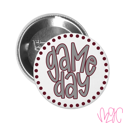 Dotted Game Day-Maroon+Grey