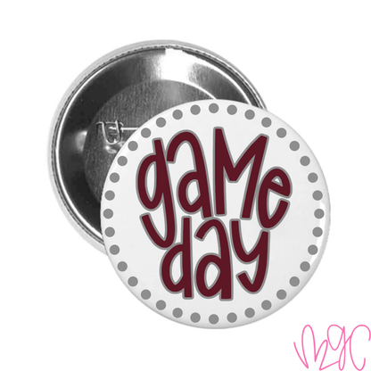 Dotted Game Day-Maroon+Grey