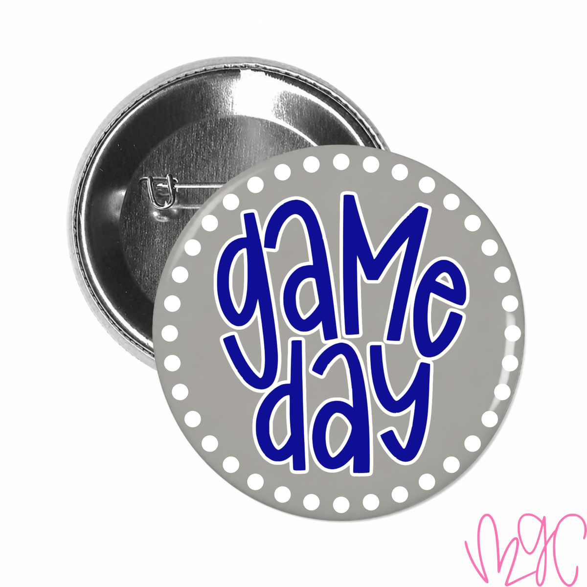 Dotted Game Day-Royal+Grey