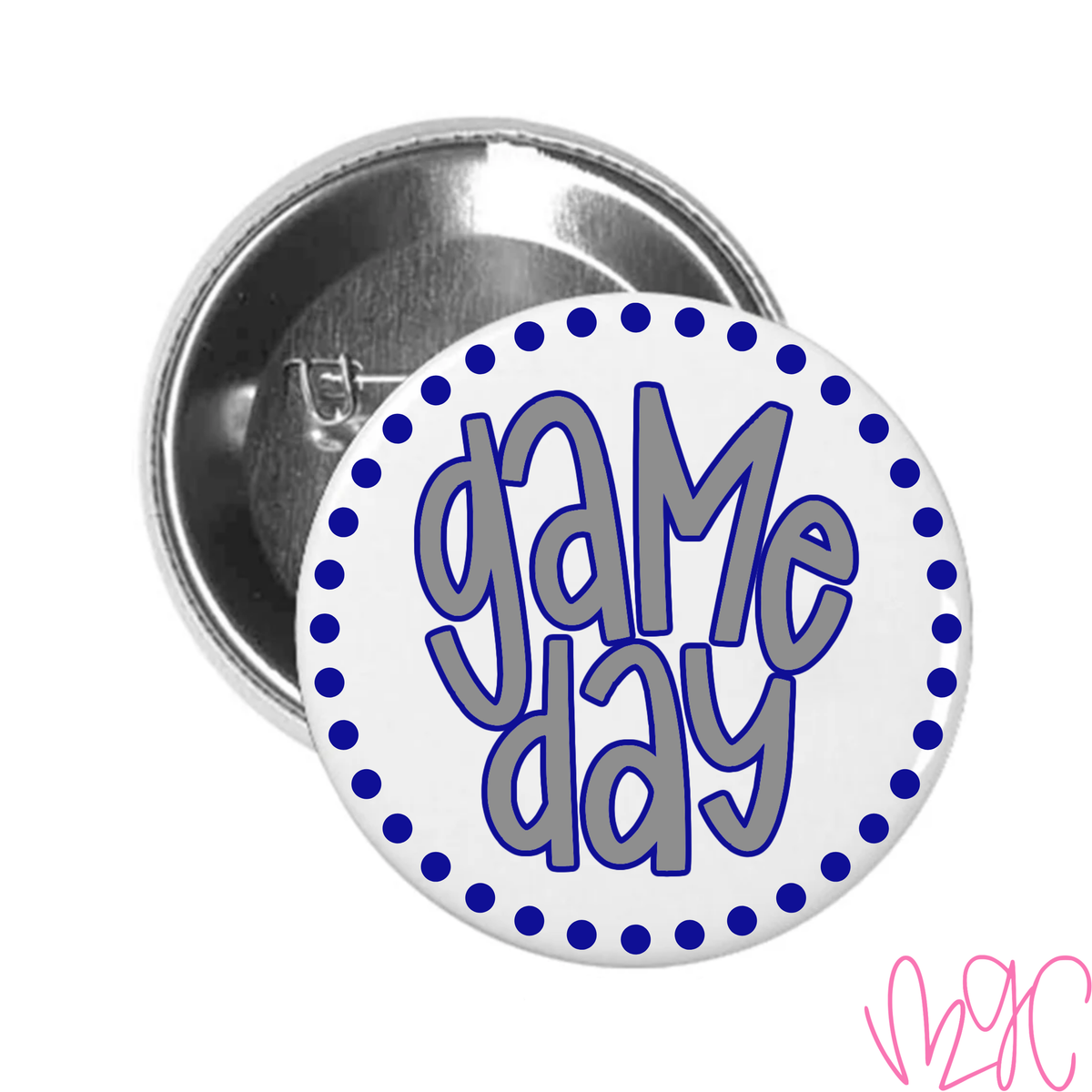 Dotted Game Day-Royal+Grey