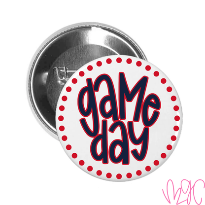 Dotted Game Day-Navy+Red