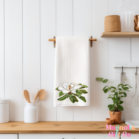 Magnolia Tea Towel